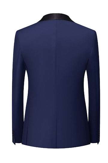 Royal Blue 3 Piece Shawl Lapel Men's Formal Suits